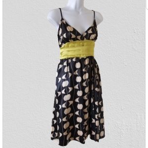 Nwt Studio M black and gold silk sundress, sz SP